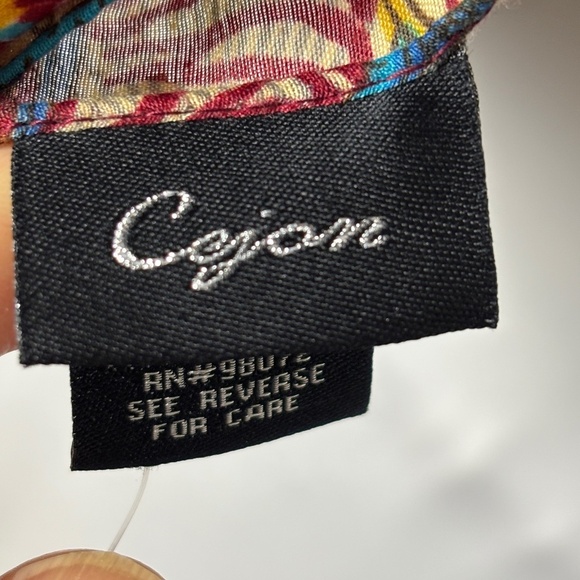 Cejon Scarf Wrap Shawl 70" X 44" NWT Fringe Fall colors Lightweight Paisley - Picture 5 of 10